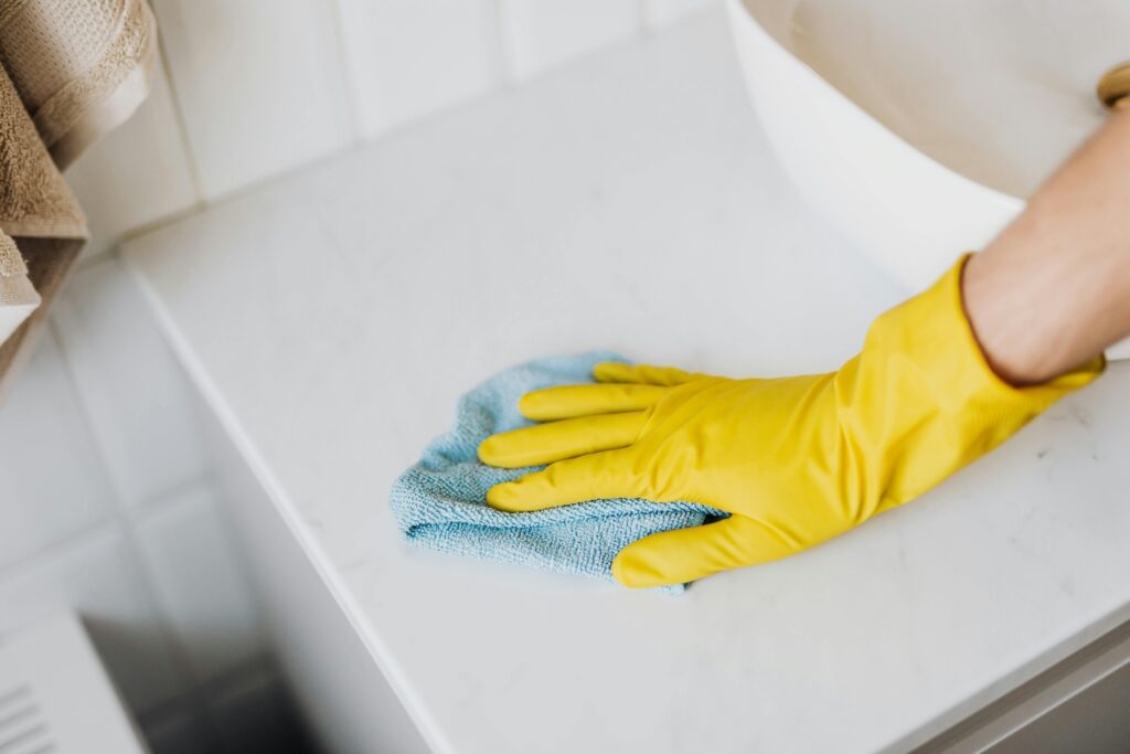Putzlappen waschen · hygienisch und langlebig